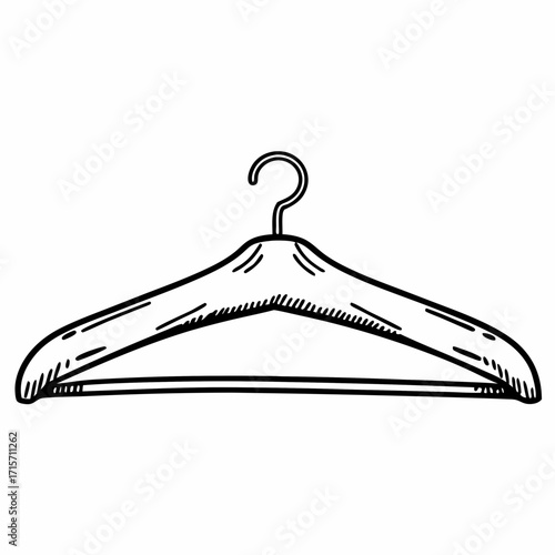 Velvet hanger isolated on white background for clothing display  