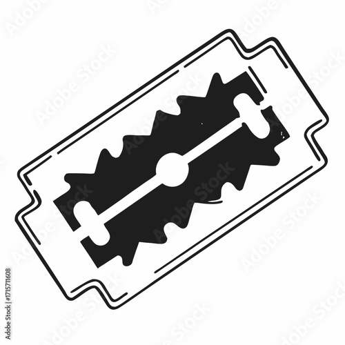 Sharp razor blade isolated on white background  
