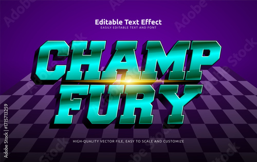 champ fury editable text effect