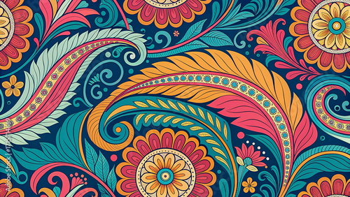 Abstract colorful seamless repeat, digital illustration, dynamic speed and beauty.