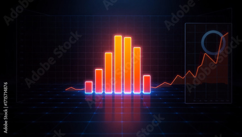 stock market graphs background design