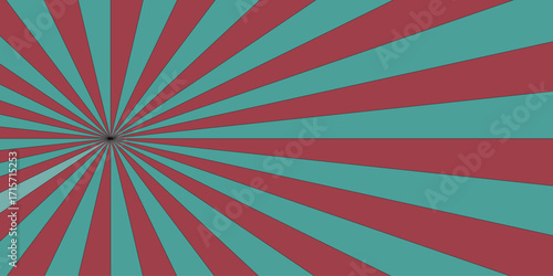 Abstract background with rays. Colorful sun rays sunburst pattern background. Sunset light retro design.red and blue twisted swirl. Spiral radial striped backdrop design.
