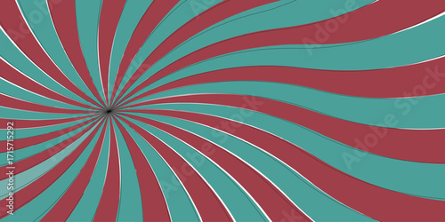 Abstract background with rays. Colorful sun rays sunburst pattern background. Sunset light retro design.red and blue twisted swirl. Spiral radial striped backdrop design.