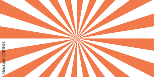 Texture geometric retro orange grunge sunburst vector pattern design. seamless modern technology sunlight comic lines radial vector backdrop .radiant sunburst with bright sunshine background.