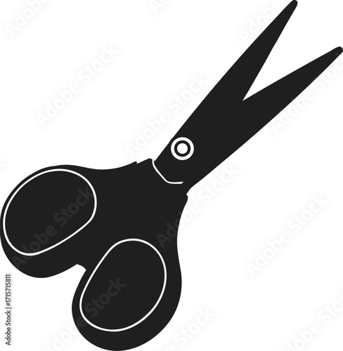 Black and White Minimal Scissors Icon