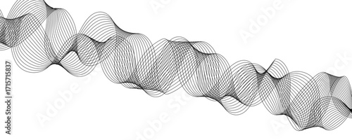 Creative abstract pink metalik wave texture or background. Curved smooth lines created by bend tool.Vector illustration. Twisted curve lines with Blend effect. Movements of triangles, geometric.