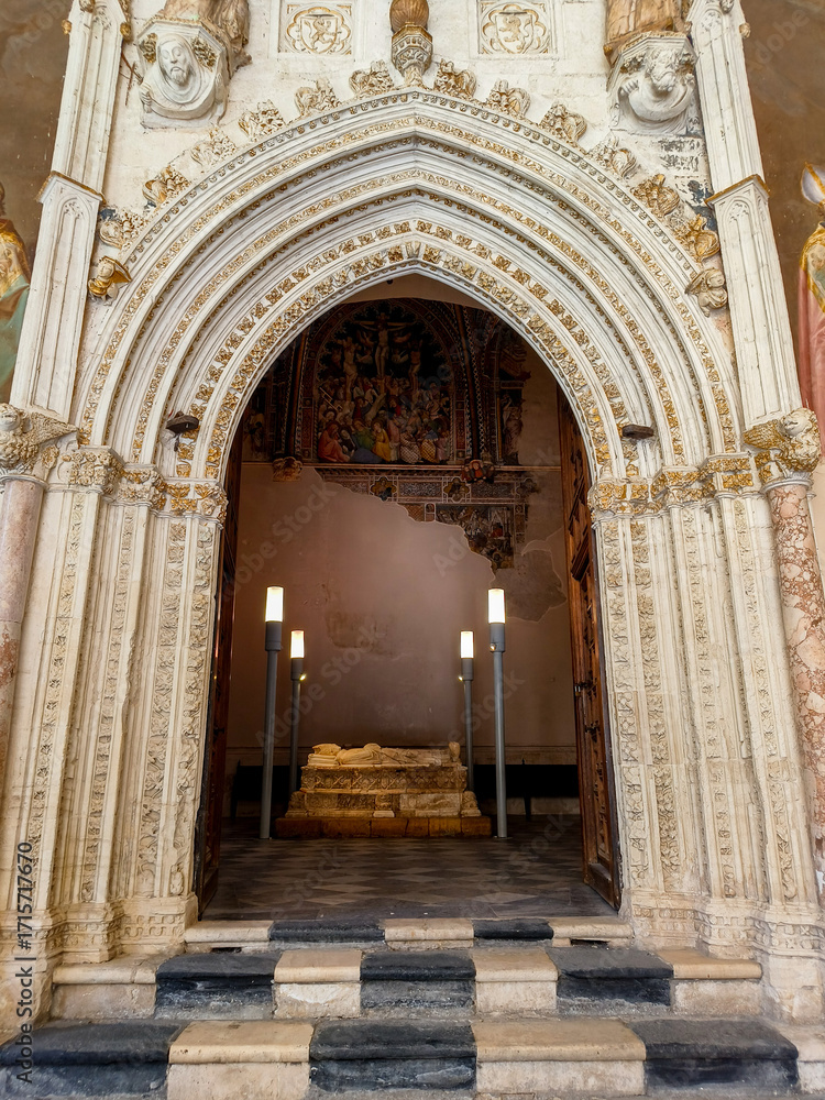 Fototapeta premium Toledo, Spain, May 21 2025, Interior of Saint Mary Cathedral in Toledo, Spain