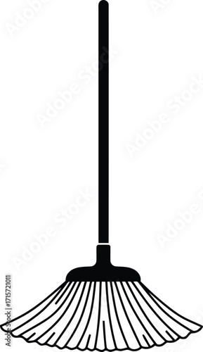 Vintage broom dusting cleaning tool isolated vector illustration vector