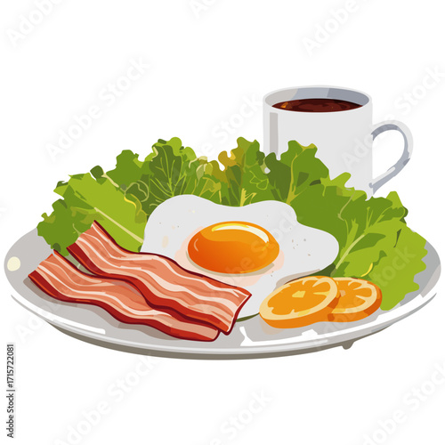朝食　イラスト