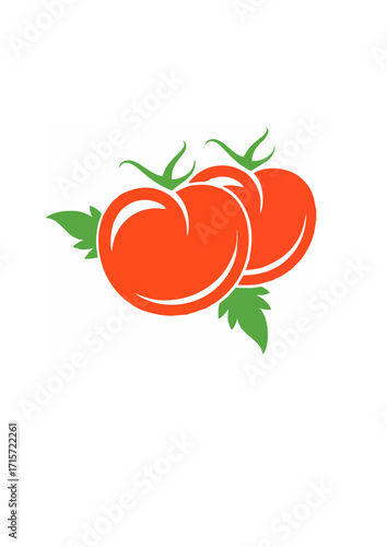 Tomato with Green Leaves - Isolated.ai