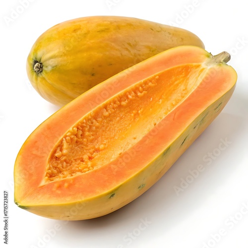 Wallpaper Mural papaya isolated on white background Torontodigital.ca