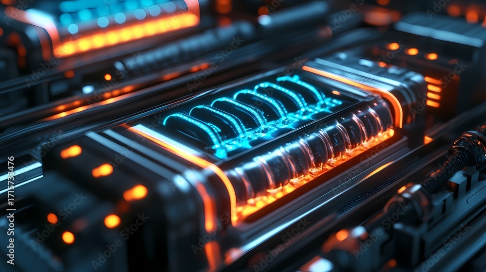 Obraz premium ​​Quantum Battery Technology