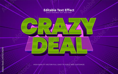 crazy deal editable text effect