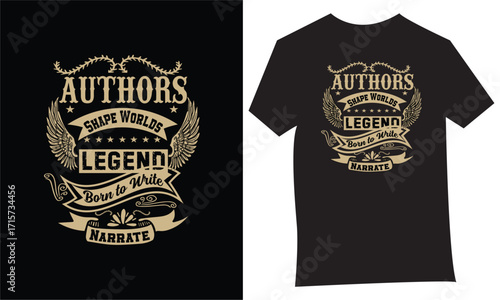 This is eye soothing, trendy 7 summer minimalist T-Shirt design for Celebrate Authors Day .