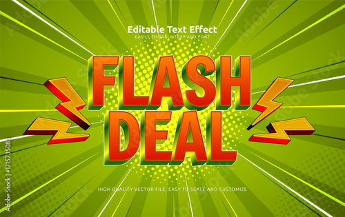 flash deal editable text effect