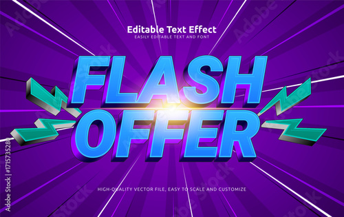 flash offer editable text effect