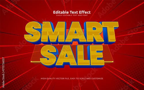 smart sale editable text effect