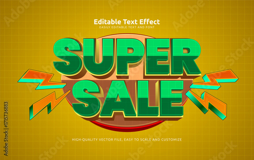 super sale editable text effect