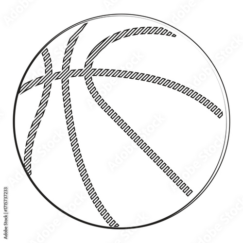 classic basketball outline icon