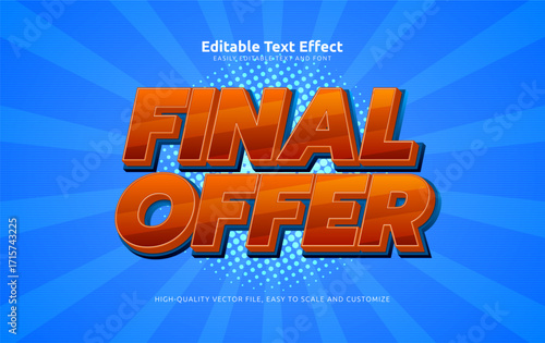 final offer editable text effect