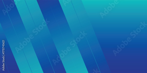 Modern aesthetic blue banner design template with lines gradient. Vector, 2023.Eps 10