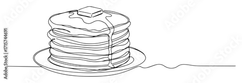 stack of pancakes with syrup
