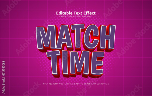 match time editable text effect