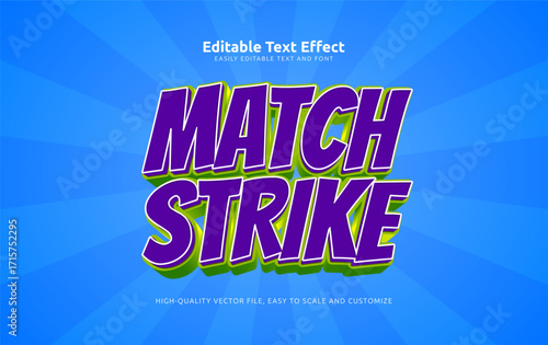 match strike editable text effect