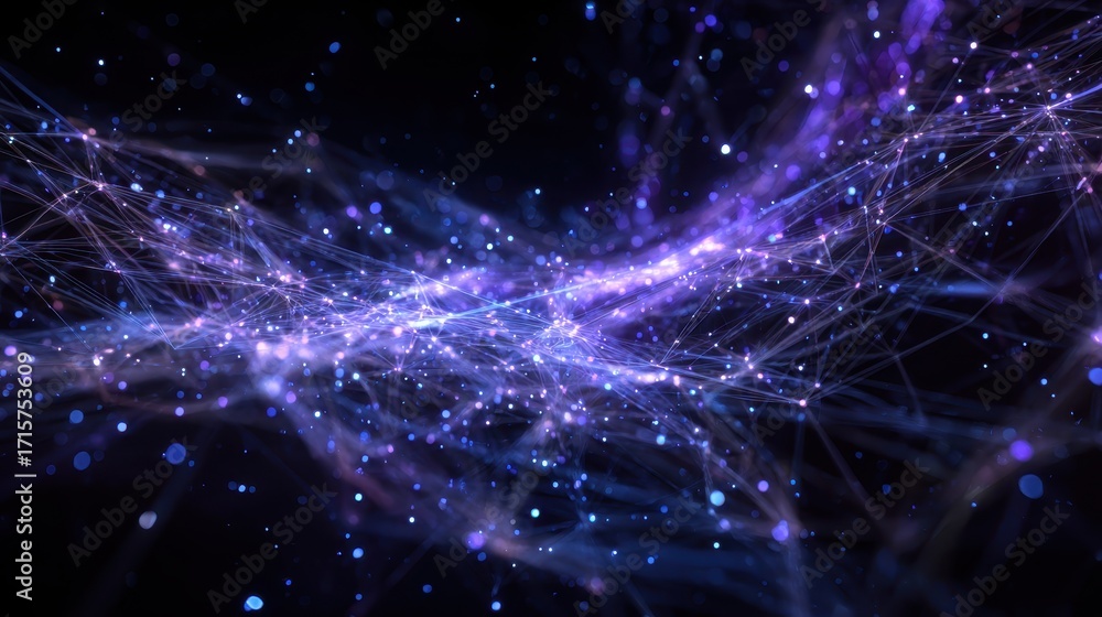 Fototapeta premium Cosmic Web - A Network of Interconnectedness in the Universe.