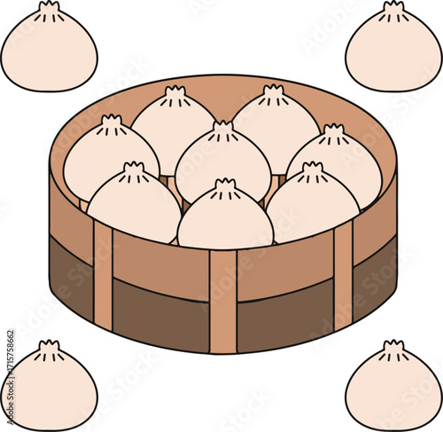 Cartoon bun illustration
