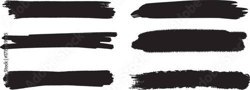 collection of grunge brush strokes, Collection of vector paint brush strokes, hand drawn brush stroke textures set, vector illustration.