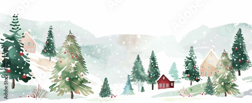 christmas tree in the snow