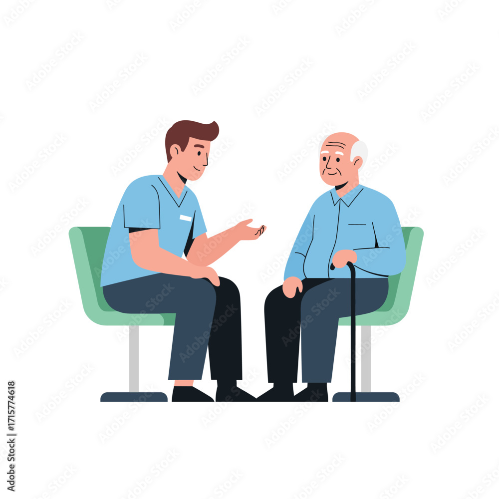Fototapeta premium Doctor Consulting Elderly Patient