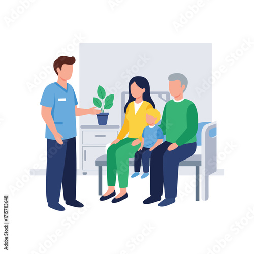 Doctor Talking with Family Patient