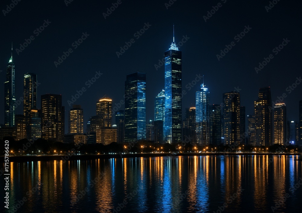 Fototapeta premium new york city at night