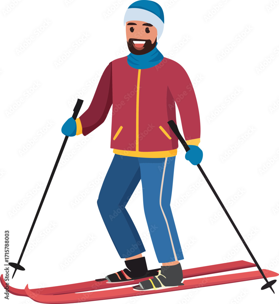 Obraz premium skier on a ski slope