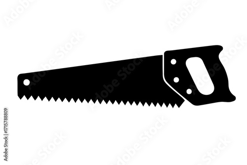 Hand Saw Tool Vector Icon - Equipment for Woodworking and DIY Projects