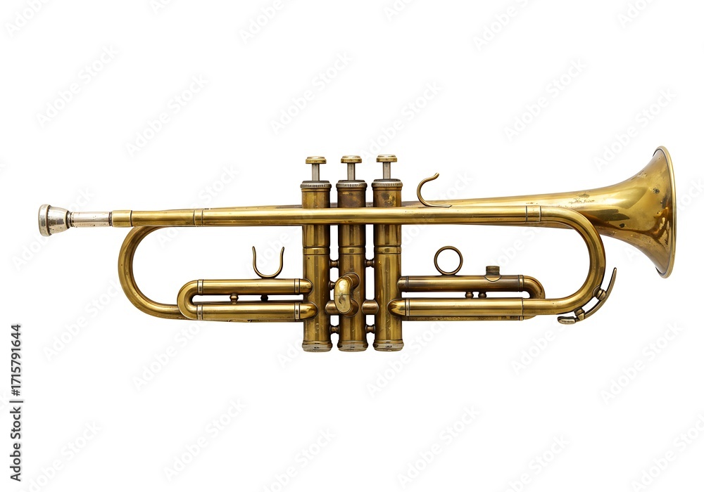 Obraz premium Antique brass trumpet