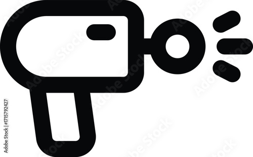 a laser gun icon firing a beam