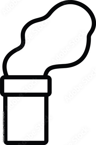 a factory chimney icon emitting smoke