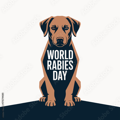 World Rabies Day Dog Awareness Illustration