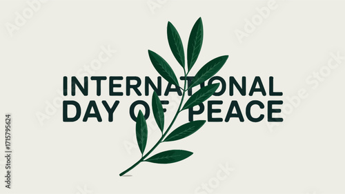 International Day of Peace with Olive Branch Symbol