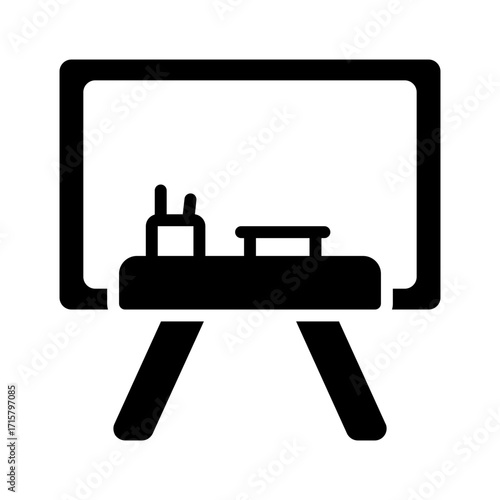 Vector solid black icon for Chalkboard