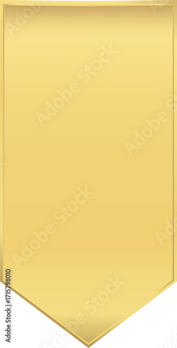 Pill Badge Gold Label Banner — Luxury Metallic Badge for Premium Promotion