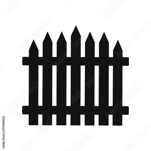 wooden fence isolated