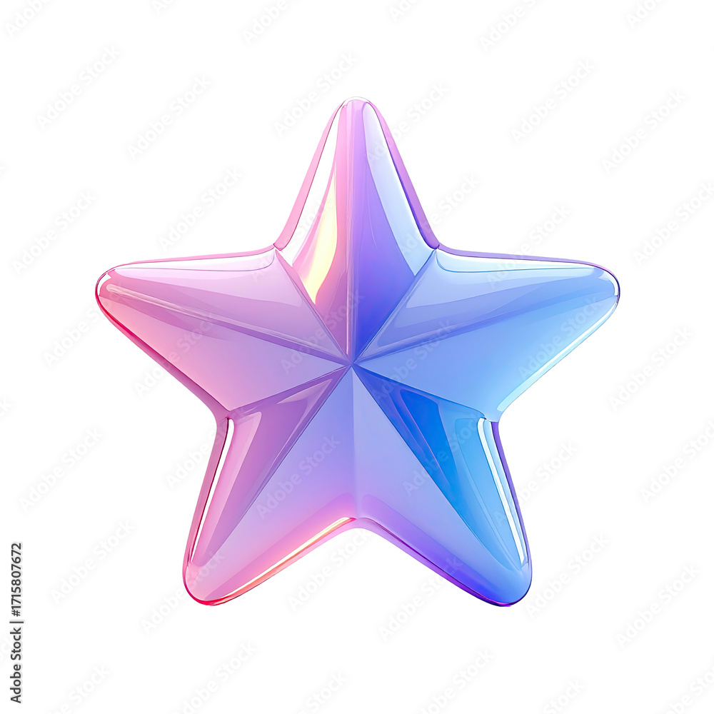 Fototapeta premium 3D iridescent star graphic