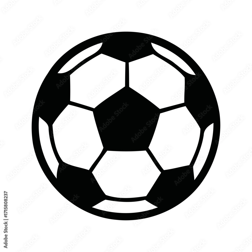Fototapeta premium Soccer Ball Vector A Detailed Design, Illustration of Sport ,and Game Ball, perfect for vector graphics ,and athletic themes 