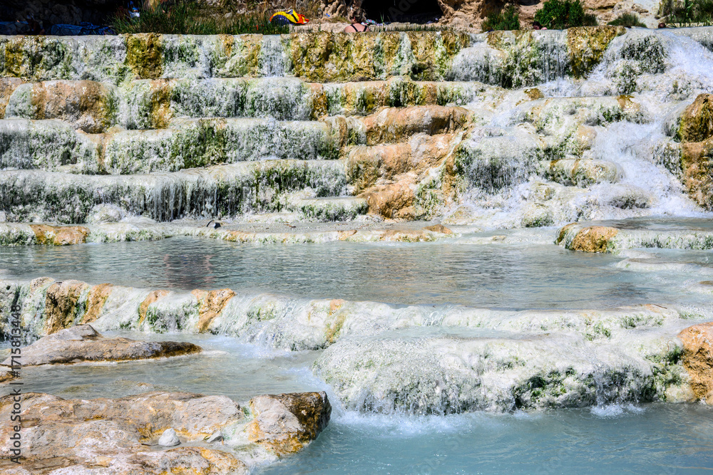 Fototapeta premium Cascate del Mulino, Saturnia, vasche termali, Grosseto, Toscana