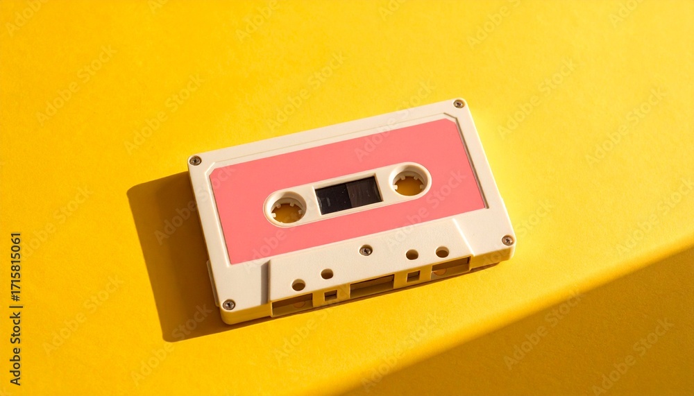 Fototapeta premium Retro cassette sensibility staying above the sunburst