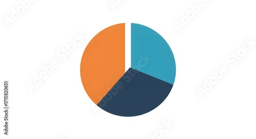Free Download Abstract icon of a pie chart divided into three sections, minimal - GFXLoad